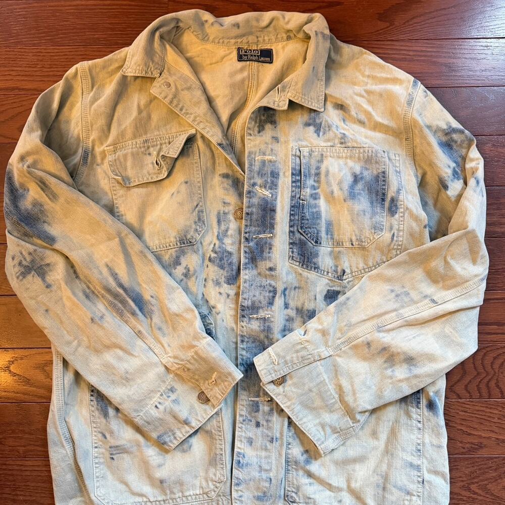 Vintage Y2K Polo Ralph Lauren Trucker Jean Jacket Size XL